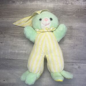 MTY International Teddy Bear Plush In Yellow Pajamas PJs & Bunny Slippers